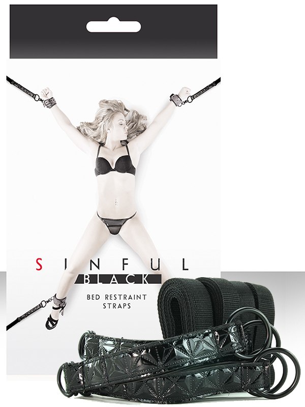 Фиксаторы для кровати Sinful Bed Restraint Strap – черные