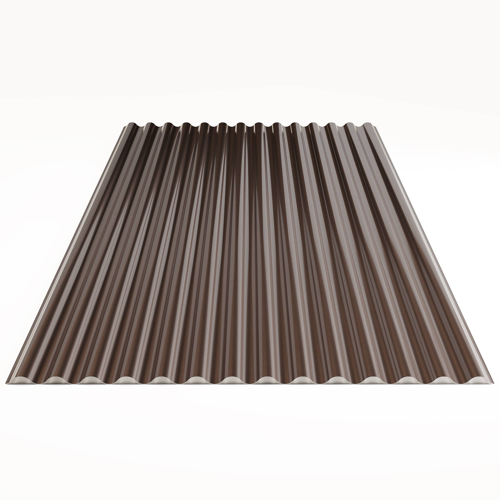   Таврос Гофрированный лист В-19 Гладкий полиэстер RAL 8017 (Шоколадно-коричневый) 3000*1103*0,45 двухсторонний