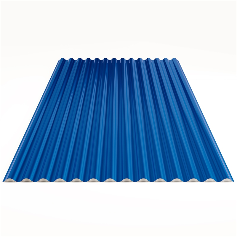   Таврос Гофрированный лист В-19 Гладкий полиэстер RAL 5005 (Синий) 3000*1103*0,5 двухсторонний