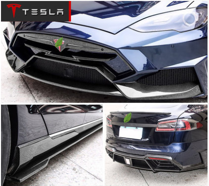 Обвес (черный карбон) для Tesla Model S (2012 - 2016)