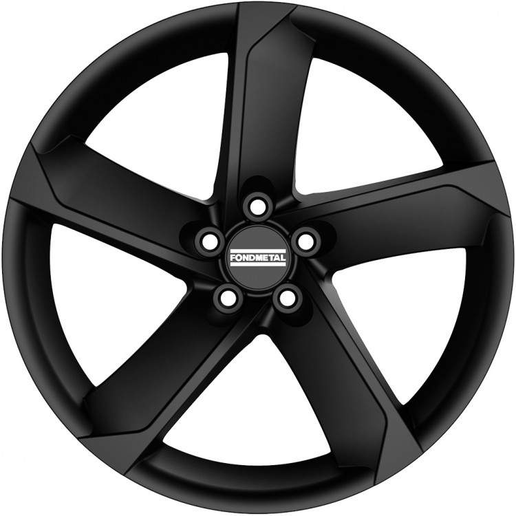 Диск колесный Fondmetal 7 900 6,5xR17 5x114,3 ET45 ЦО60,1 чёрный матовый и хромированные вставки 7900 6517455114GNB