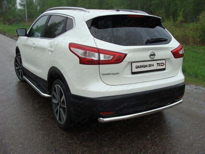 Защита задняя (центральная) 60,3 мм ТСС NISQASH14-12 для Nissan Qashqai 13-