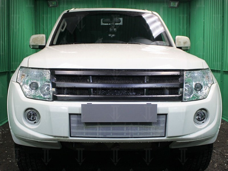 Защита радиатора, хром Allest MITPIV11.chrome для Mitsubishi Pajero IV 2006-