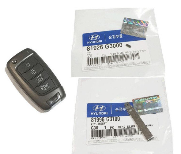 Набор заготовок для ключа Mobis 95430 G3100 / 81926 G3000 / 81996 G3100 для Hyundai i30N 2019 -