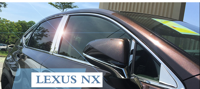 Накладки на стойки дверей для Lexus NX (2014 - 2018)