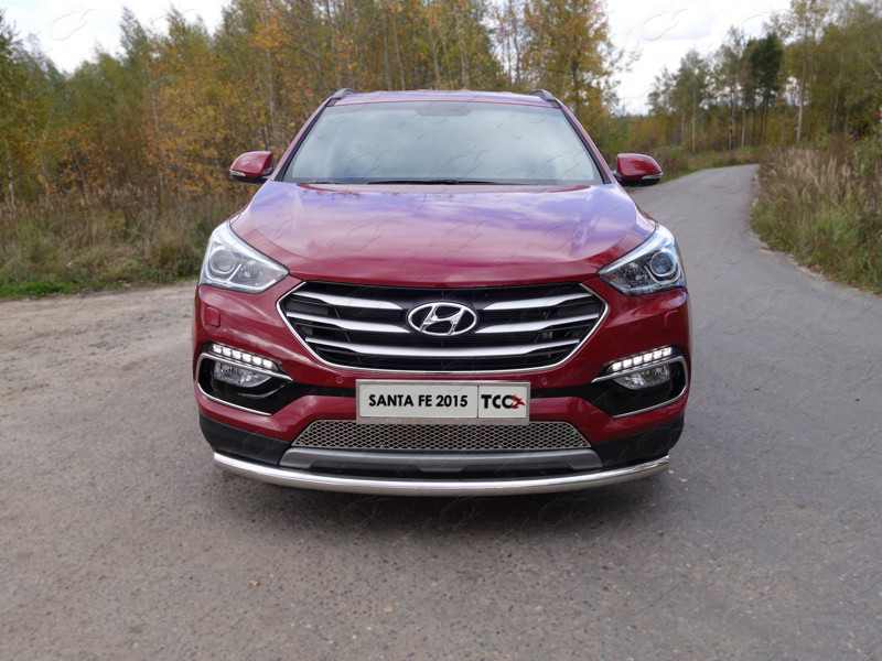 Защита бамперов  ПЭК МОЛЛ Защита передняя нижняя TCC HYUNSF4WD15-05 Hyundai Santa Fe 2018