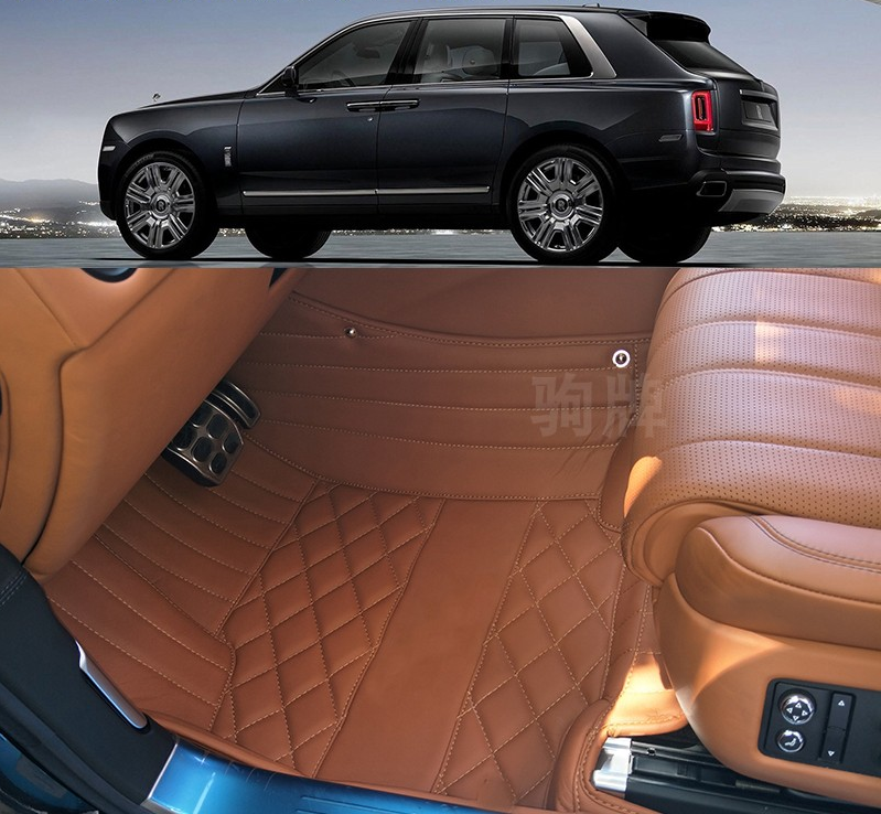 3D коврики в салон из экокожи Rolls-Royce Cullinan 2018-