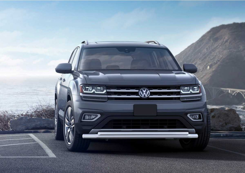 Защита передняя 75/42мм Rival R.5805.001 для Volkswagen Teramont 2017 -