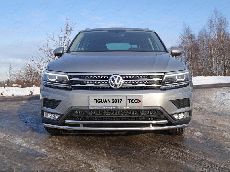 Решетка радиатора (нижняя,лист,пакет Offroad) VWTIGOFR17-02 для Volkswagen Tiguan 2017-