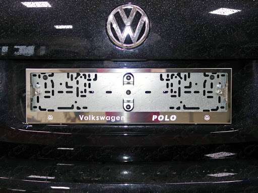 Рамки номерного знака 2 шт (нержавеющая сталь) VAG VWPOLO-01RN для Volkswagen Polo 2020 -