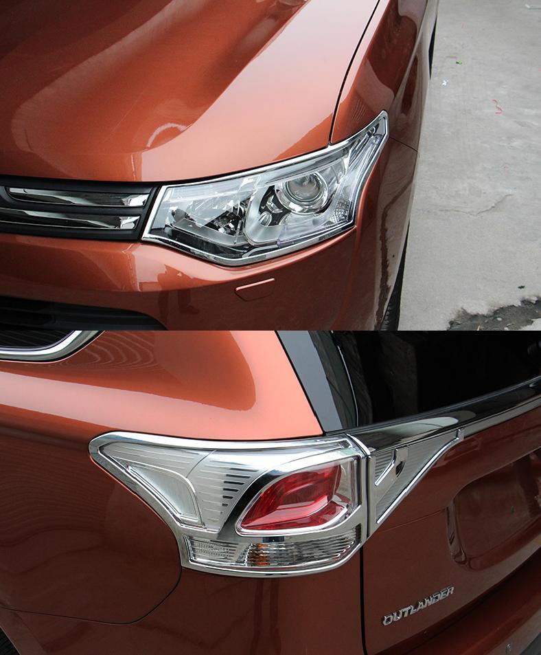 Накладки на оптику Mitsubishi Outlander 3 (2011 - 2014)