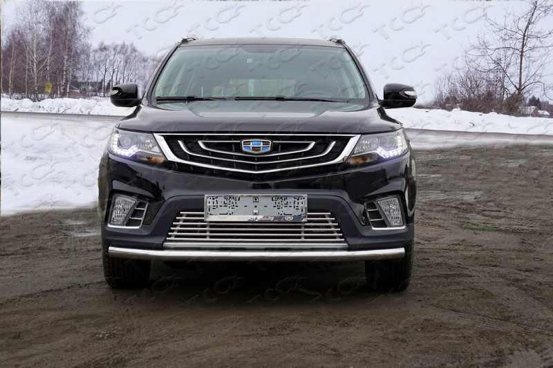 Защита бамперов  ПЭК МОЛЛ Защита передняя нижняя TCC GEELEMGX718-11 Geely Emgrand 2018-