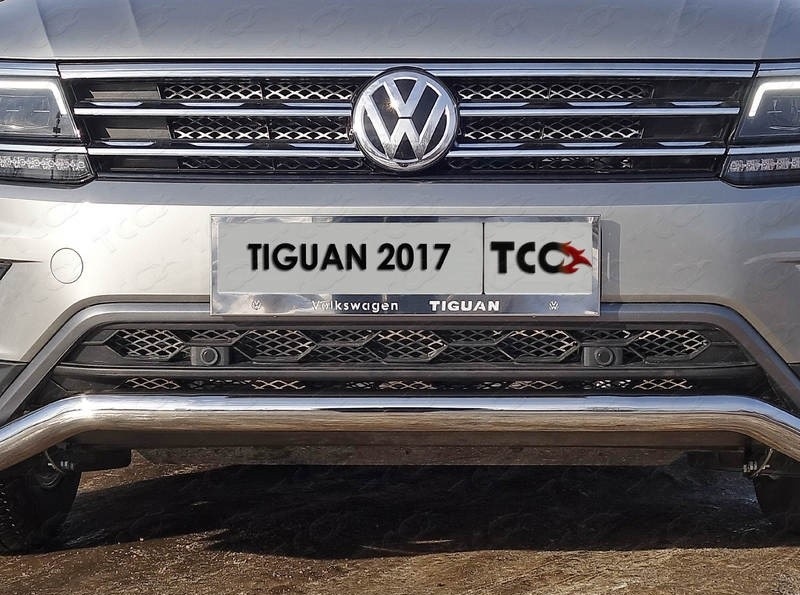 Рамка номерного знака 2шт (нерж) VWTIG-01RN для Volkswagen Tiguan 2017-