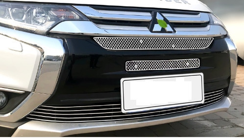 Защитные сетки решетки бампера  для Mitsubishi Outlander 3 2019 +