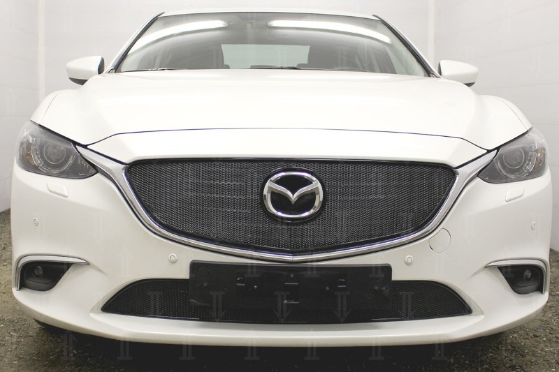 Защита радиатора Premium, чёрная, низ Allest MZ6.15.PREMIUM.bot.blackдля Mazda 6 (2015 - 2017)