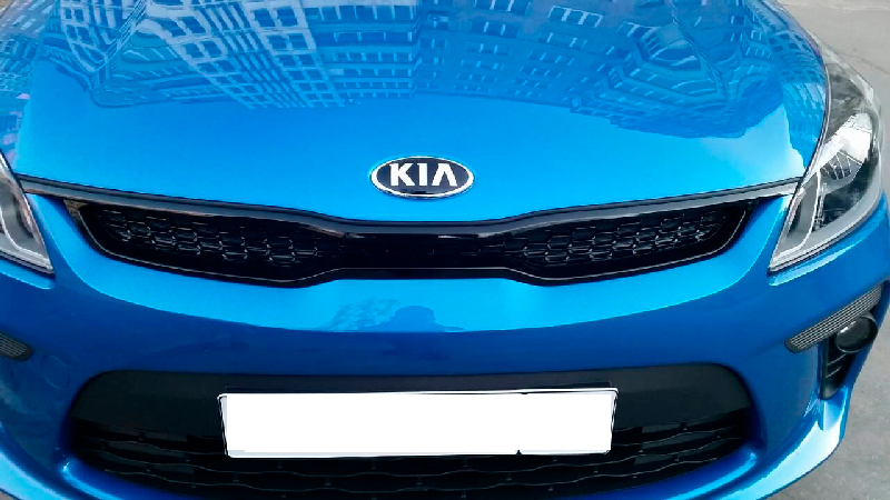 Решетка радиатора верхняя (лист) на Kia Rio 4 (2017)
