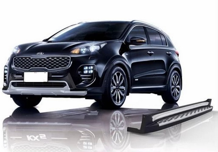 Пороги, боковые подножки BMW Style для KIA Sportage IV 2016 -