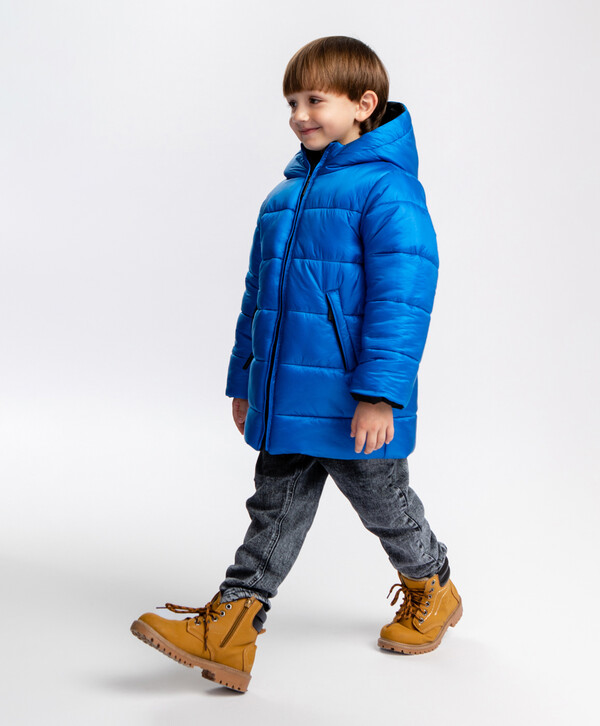 Полупальто двустороннее зимнее на молнии Button Blue (122)