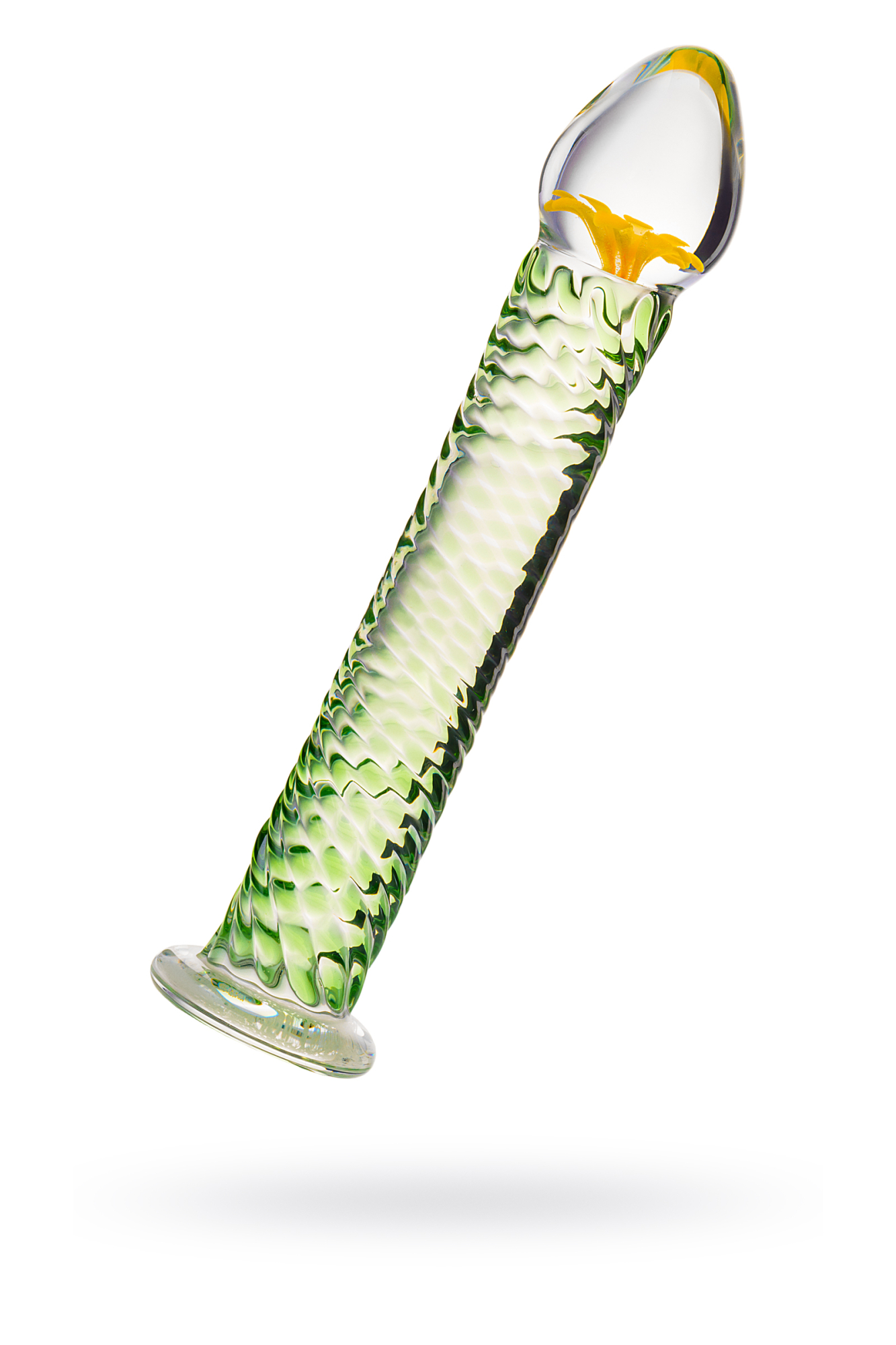 Нереалистичный фаллоимитатор Sexus Glass, стекло, прозрачный, 16,5 см