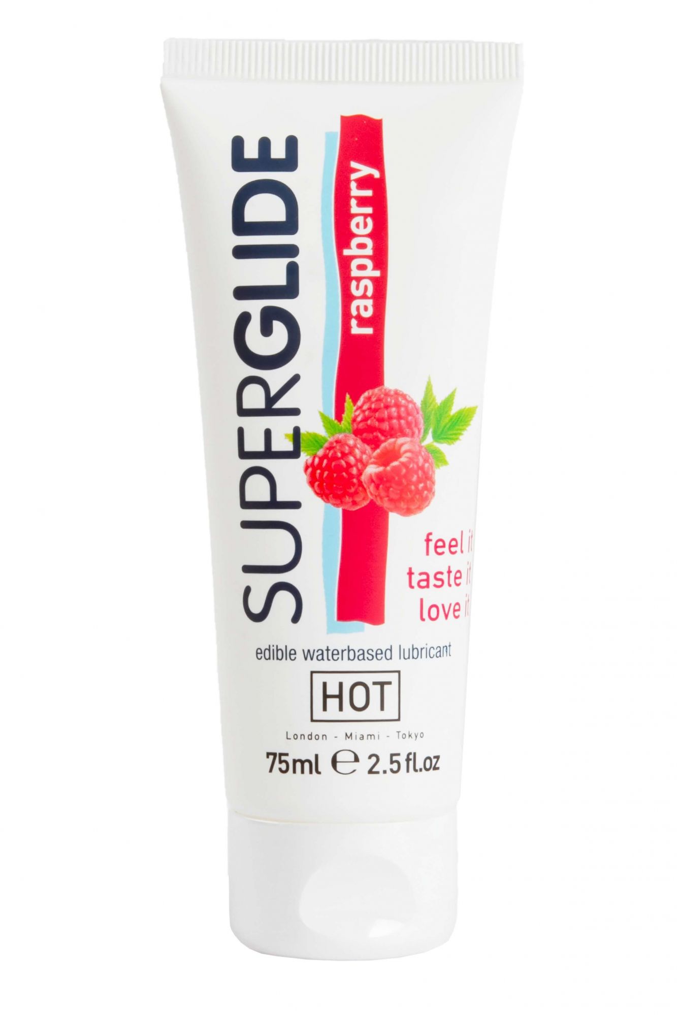 Лубрикант съедобный HOT Production Superglide Raspberry, малина, 75 мл