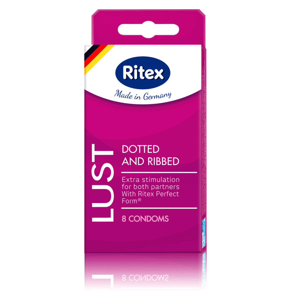 Презервативы Ritex LUST, рифленые с пупырышками, 8 шт