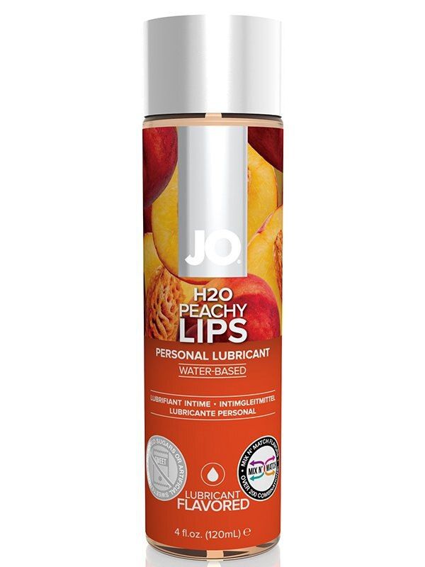 Ароматизированные  Розовый Кролик Вкусовой лубрикант JO Flavored Peachy Lips Сочный персик, 120 мл