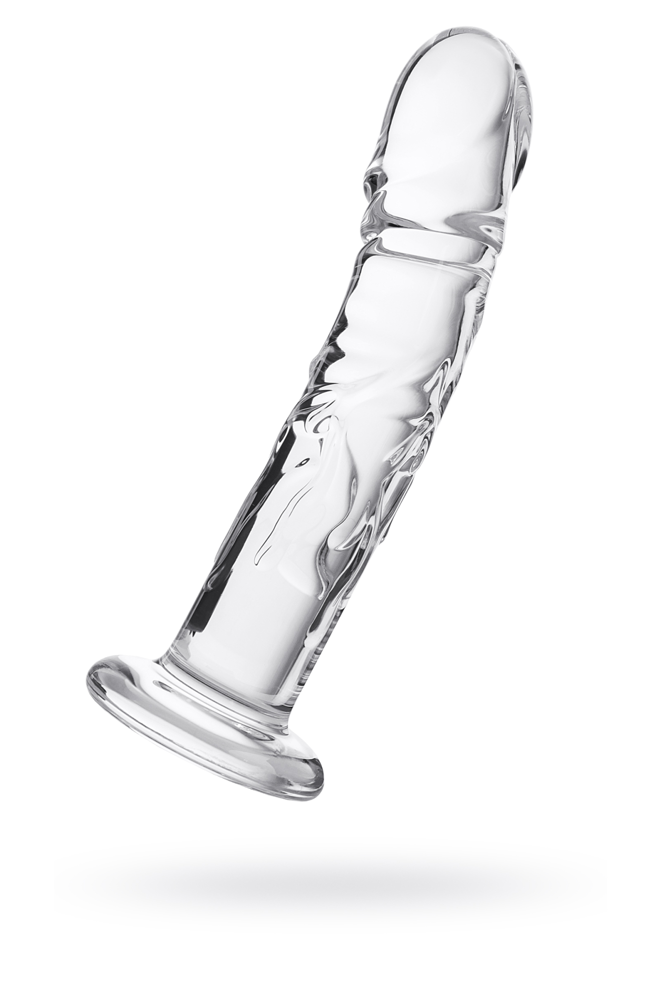 Нереалистичный фаллоимитатор Sexus Glass, стекло, прозрачный, 19,5 см