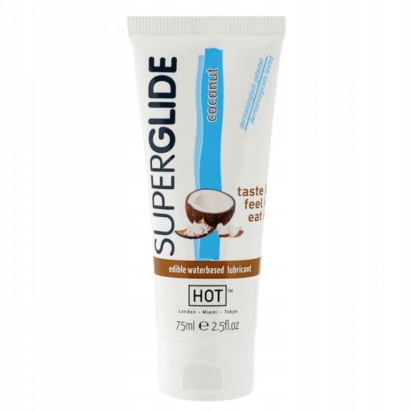 Лубрикант съедобный HOT Superglide Coconut, кокос, 75 мл