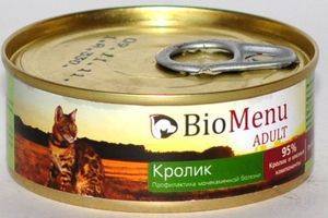  BioMenu Adult Консервы для Кошек мясной паштет с Кроликом