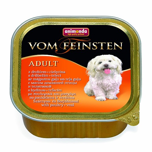 Animonda Vom Feinsten Classic / Консервы Анимонда для собак с мясом домашней Птицы и Телятиной (цена за упаковку)