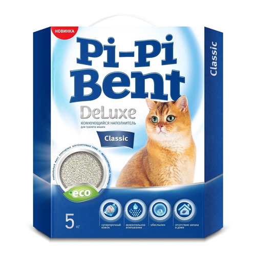 Наполнители для Кошачьего Туалета  ЗооМаг Pi-Pi Bent DeLuxe Classic / Наполнитель ПиПиБент Классик для кошачьего туалета Комкующийся