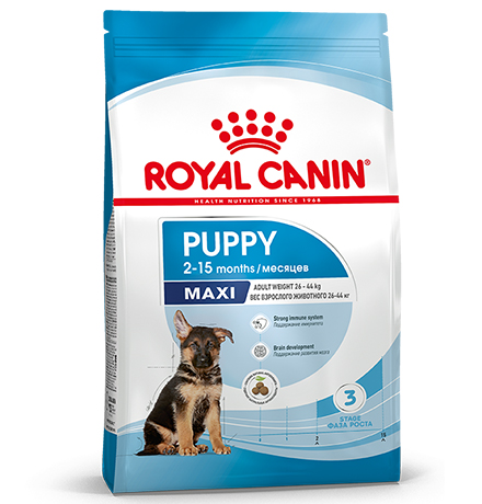 Повседневный Сухой корм для Щенков всех пород  ЗооМаг Royal Canin Maxi Puppy / Сухой корм Роял Канин Макси Паппи для Щенков Крупных пород в возрасте от 2 до 15 месяцев