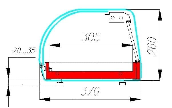 Витрина суши‑кейс Carboma A37 SM 1,0-1 (ВХСв-1,0) (4 GN 1/3)