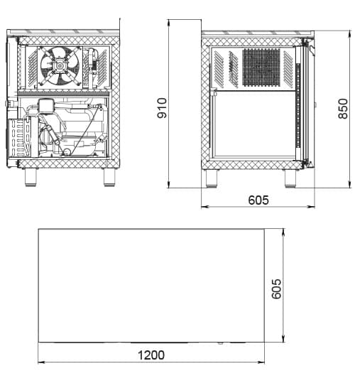 Стол холодильный Polair TM2-GC (R290) (1050698d)