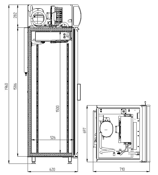 Шкаф морозильный Polair DB105‑S (R290) (1103466d)