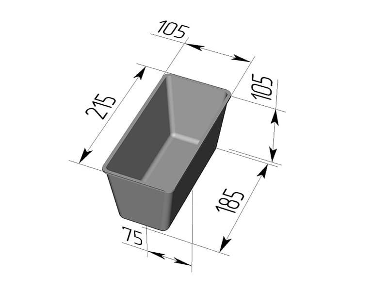 Форма хлебная Спика Форма №10/3 (215х105х105мм)