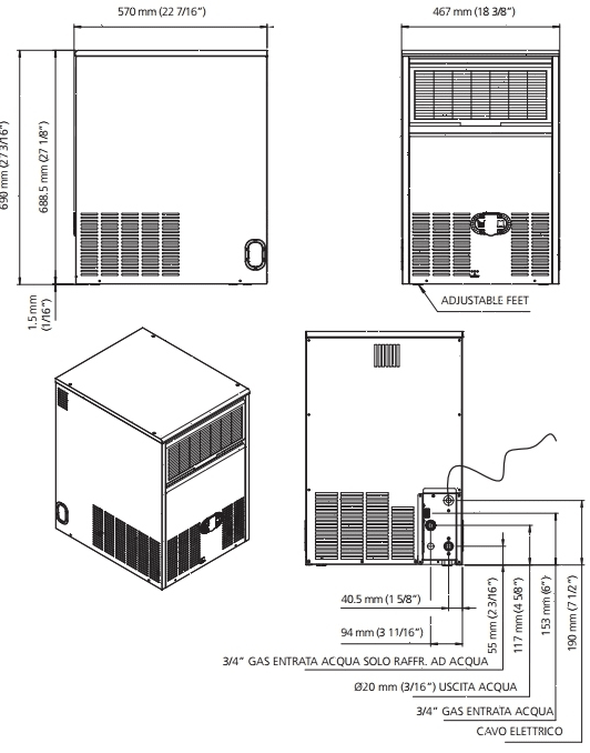 Льдогенератор Scotsman (Bar Line) B 3015 WS