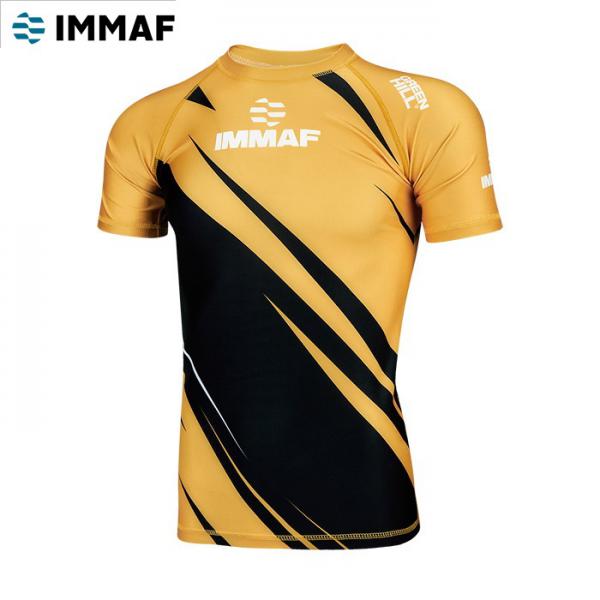 Мужской рашгард RASH GUARD IMMAF approved черно-золотой