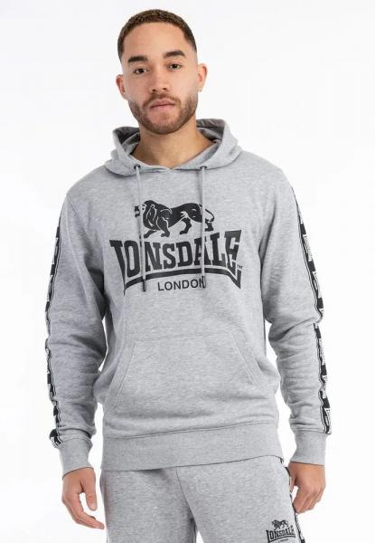 Толстовка с капюшоном LONSDALE SCOUSBURGH Marl Grey/Black/White