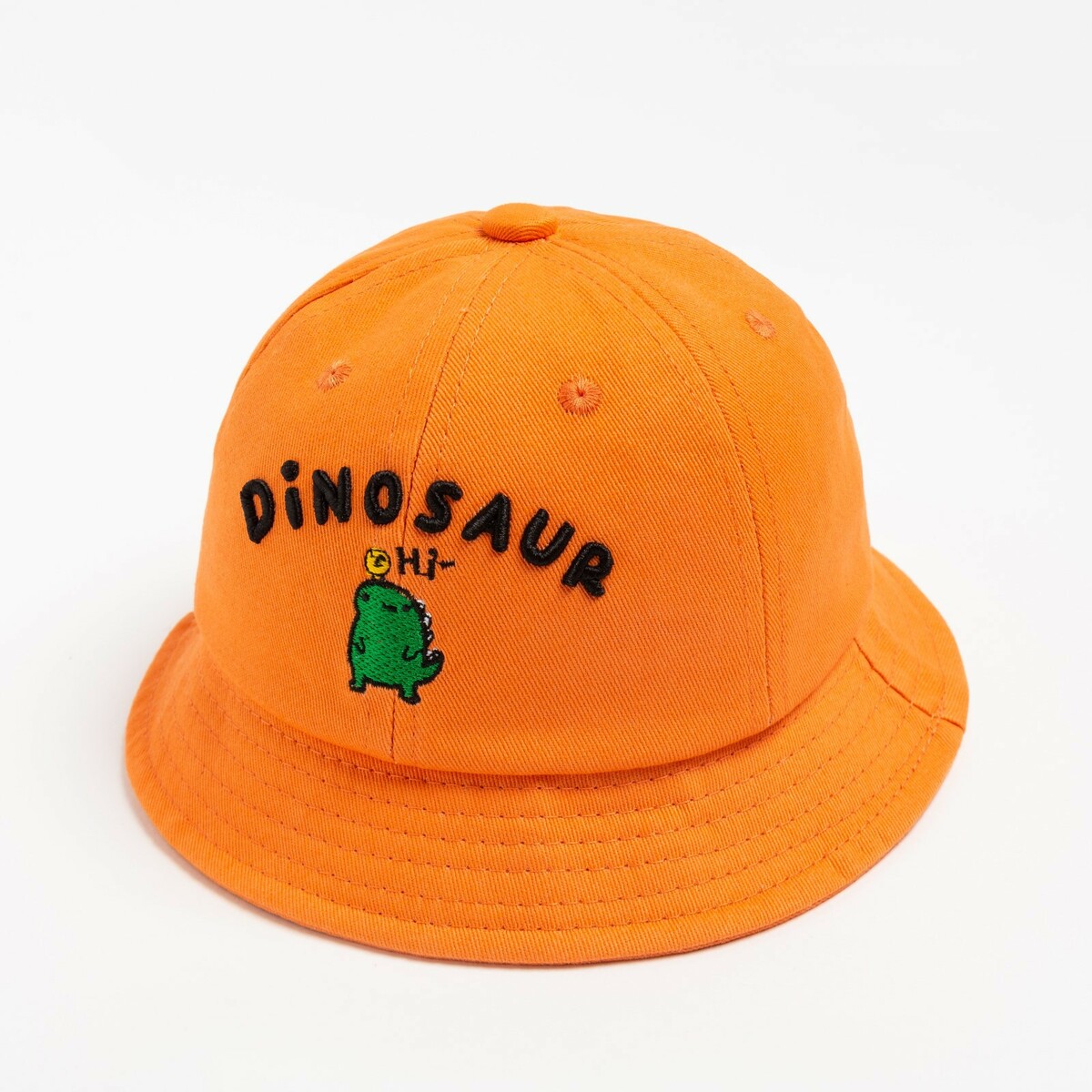 Панама для мальчика minaku dinosaur, оранжевая, размер 48