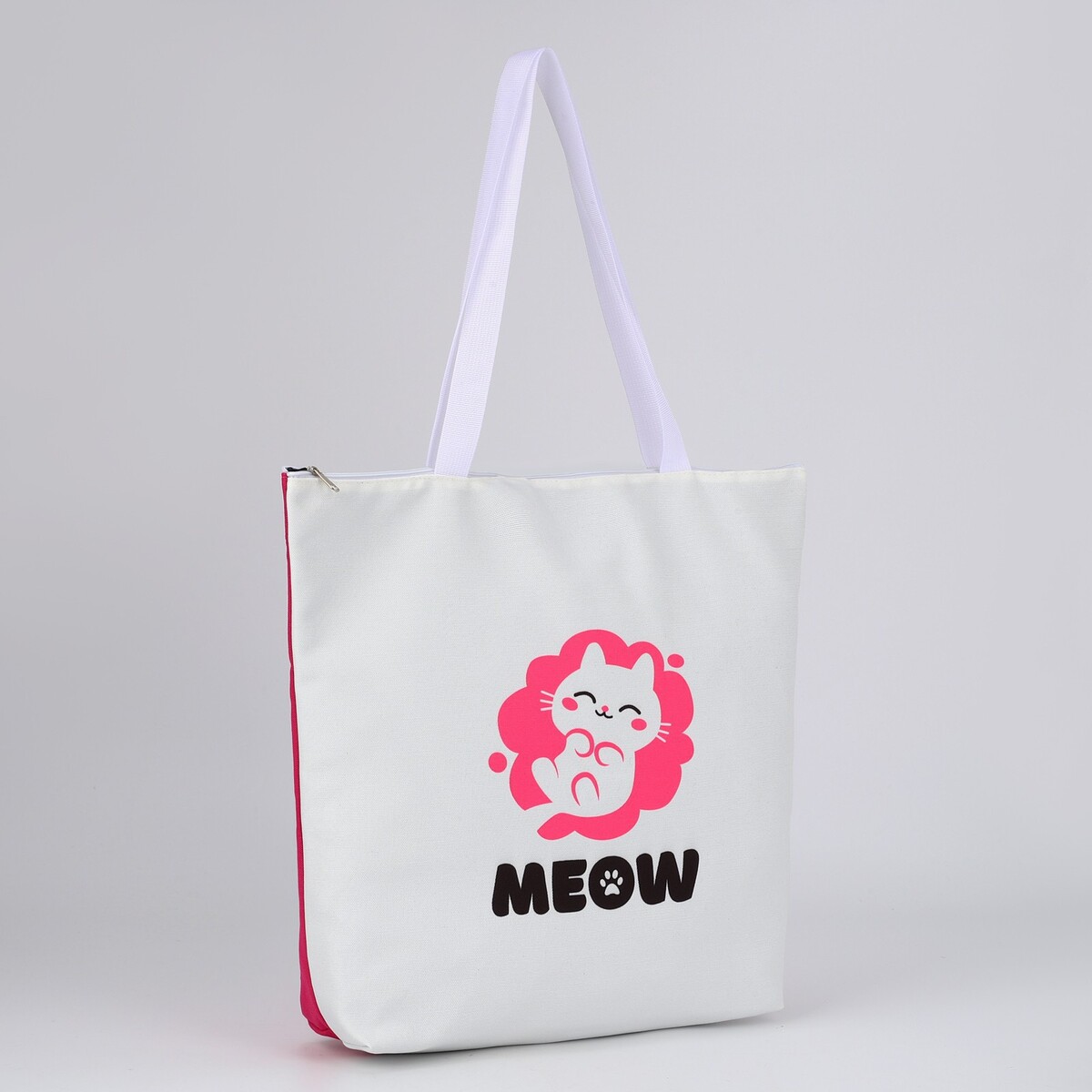Шопер meow, на молнии, 37х32х10см