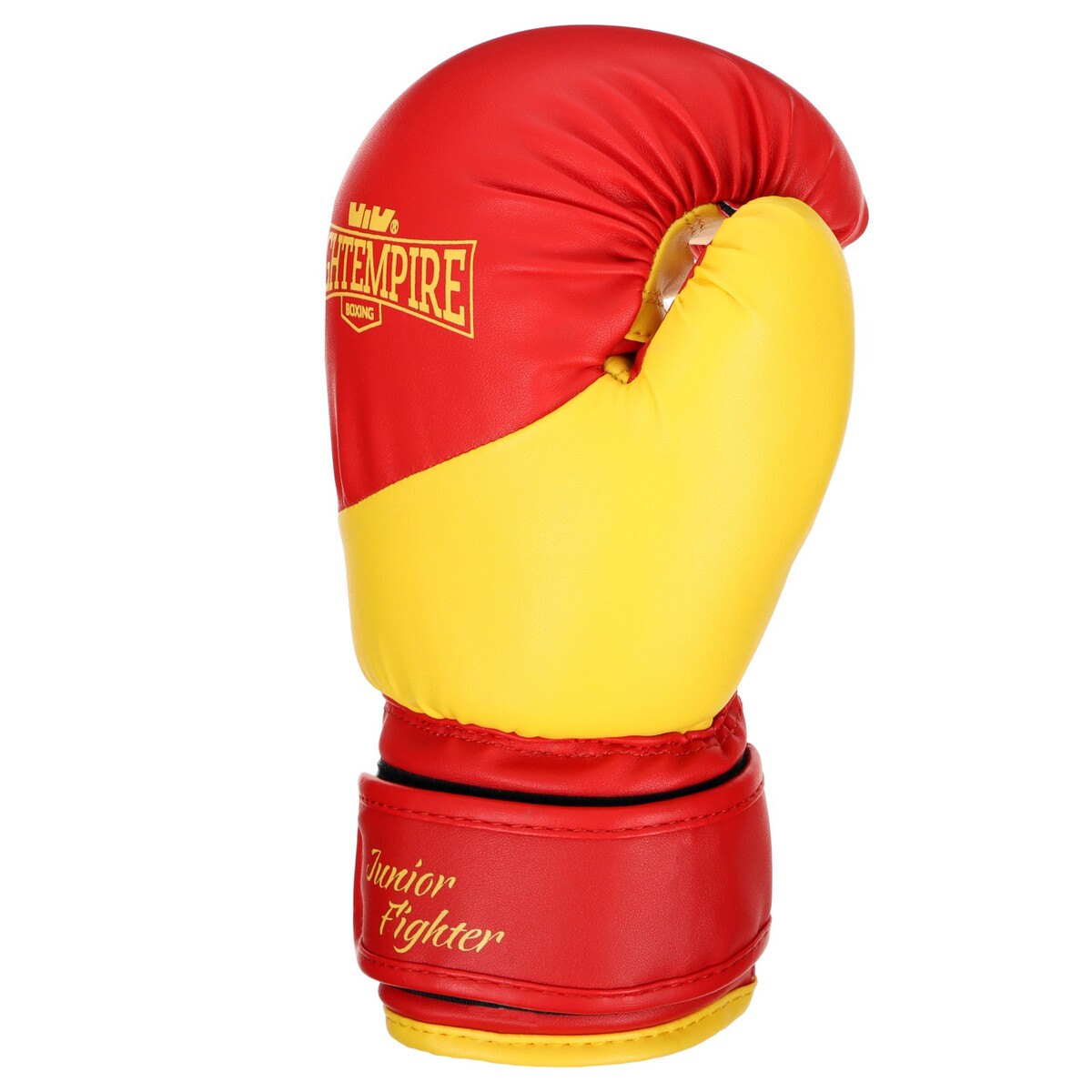 Перчатки боксерские детские fight empire, junior fighter, красно-желтые, размер 4 oz