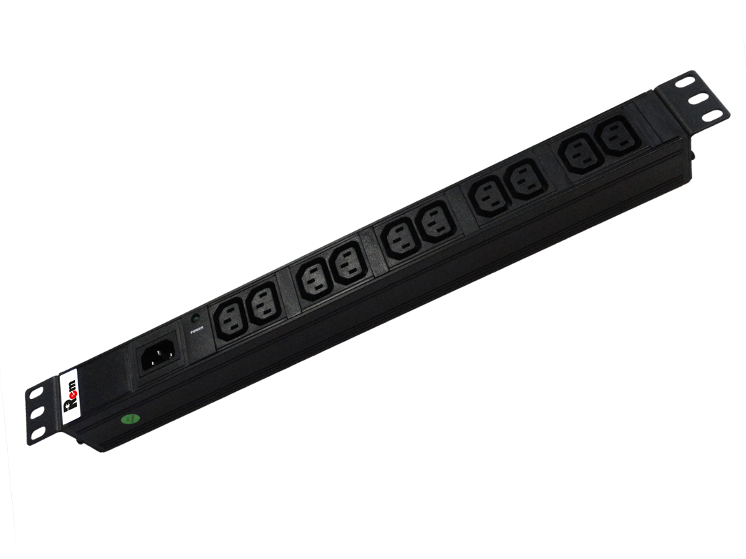 Блок розеток (PDU) Rem R-10-10C13-I-440-Z, 1U, кол-во розеток:10 (10xC13), 10А, черный (30112226904)