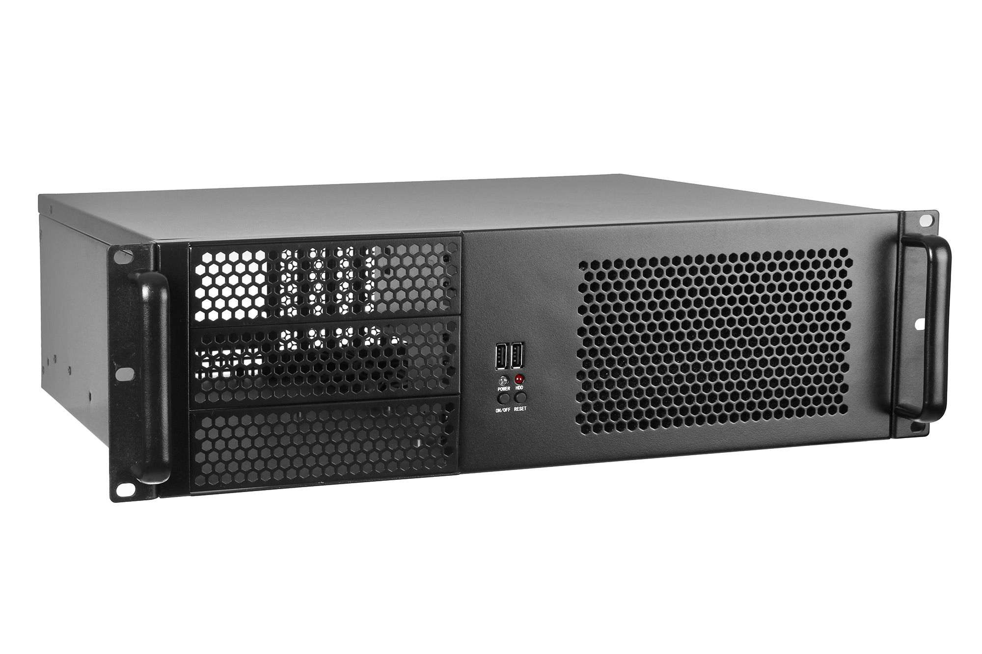 Корпус Exegate Pro 3U390-08, mATX, 3U RM, без БП, черный (EX264270RUS)