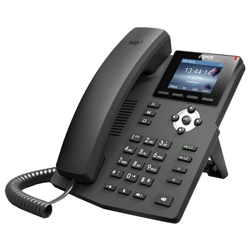 VoIP телефоны  E2E4 VoIP-телефон Fanvil X3S, 2 линии, 2 SIP-аккаунта, цветной дисплей, черный (X3S)