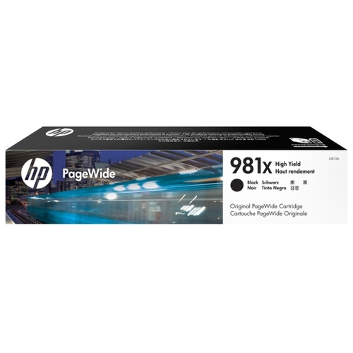 Картридж струйный HP 981X (L0R12A), черный, оригинальный, ресурс 11000 страниц для HP HP Pagewide Enterprise Color 556, HP Pagewide Enterprise Color MFP 586