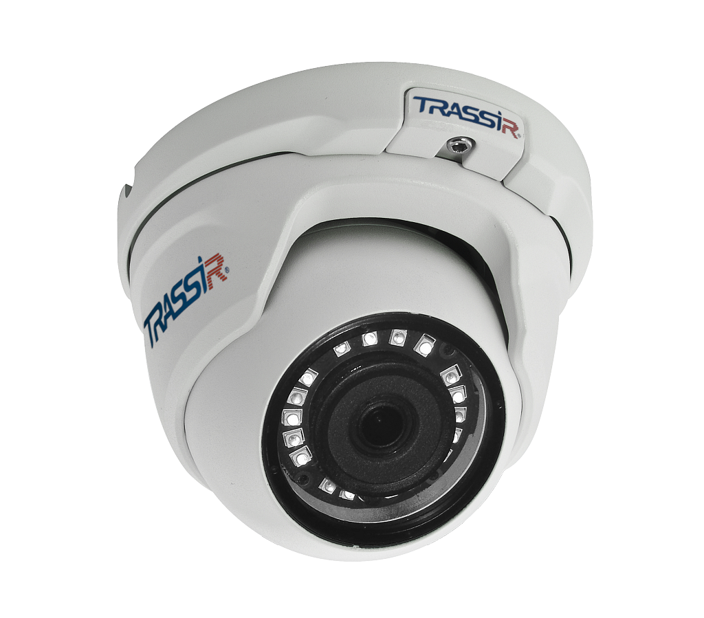 IP-камера Trassir TR-D8121IR2 3.6 мм - 3.6 мм, уличная, купольная, 2Мпикс, CMOS, до 1920x1080, до 25 кадров/с, POE, -40 °C/+60 °C (TR-D8121IR2-3.6MM)