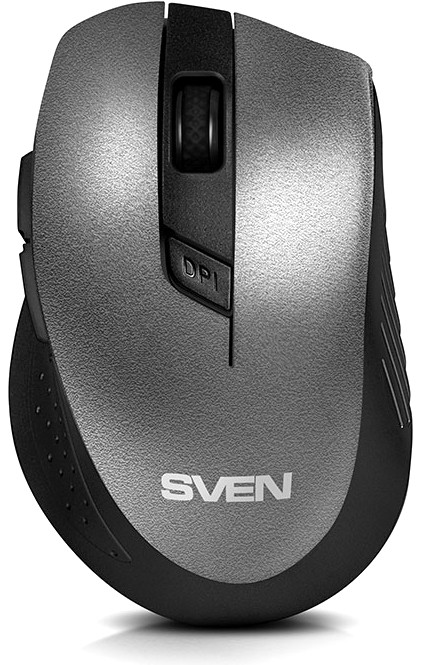 Мышь беспроводная Sven RX-425W, 1600dpi, оптическая светодиодная, USB, серый