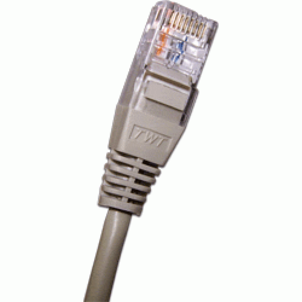 Патч-корд UTP кат.5e, 3м, RJ45-RJ45, серый, TWT (TWT2-45-45-3.0-GY)