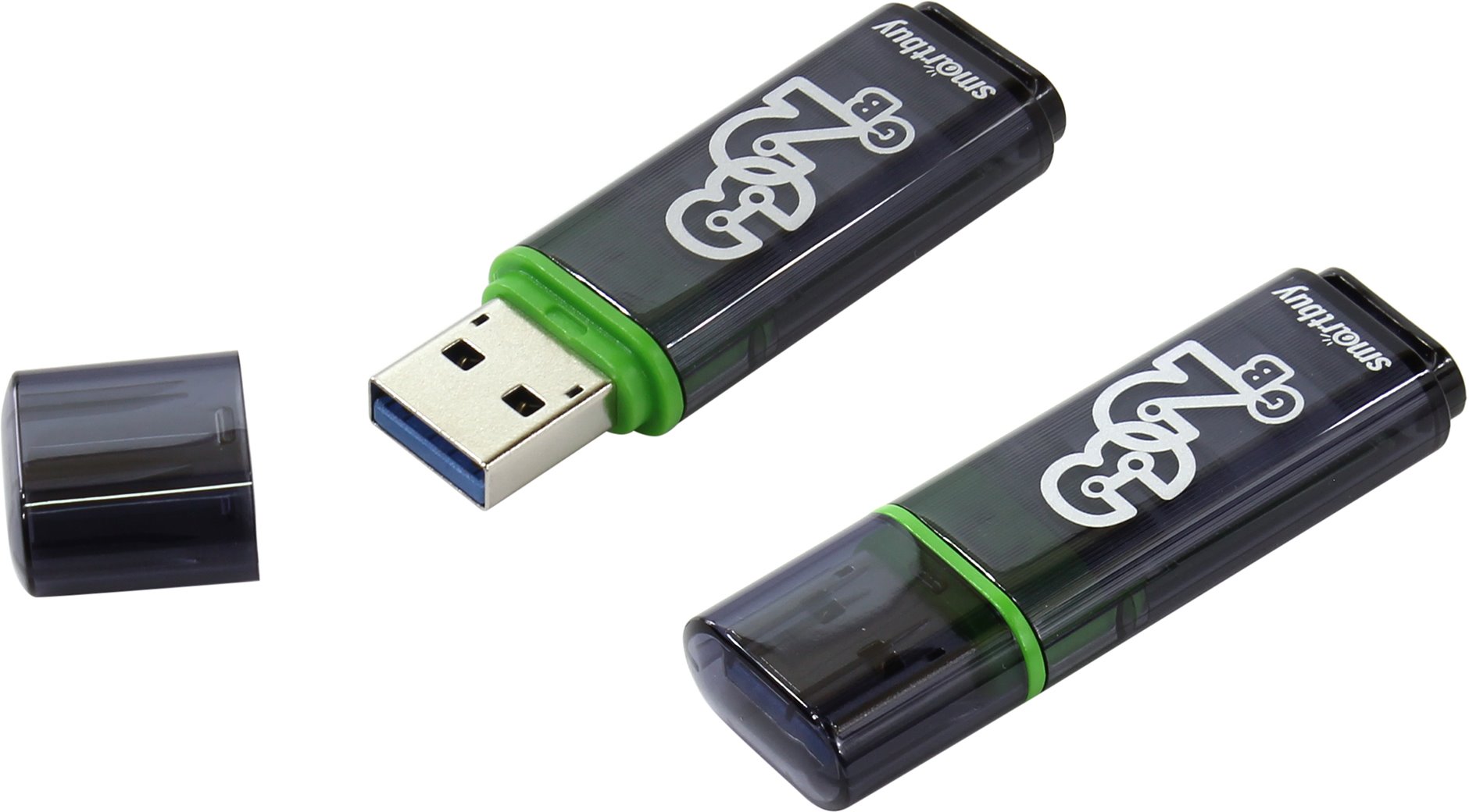 Флешка 32Gb USB 3.0 SmartBuy Glossy, темно-серый (SB32GBGS-DG)